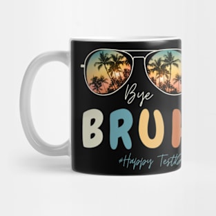 Bye Bruh We Out End Of School Retro Rainbow Sunglasses Boys T-Shirt Mug